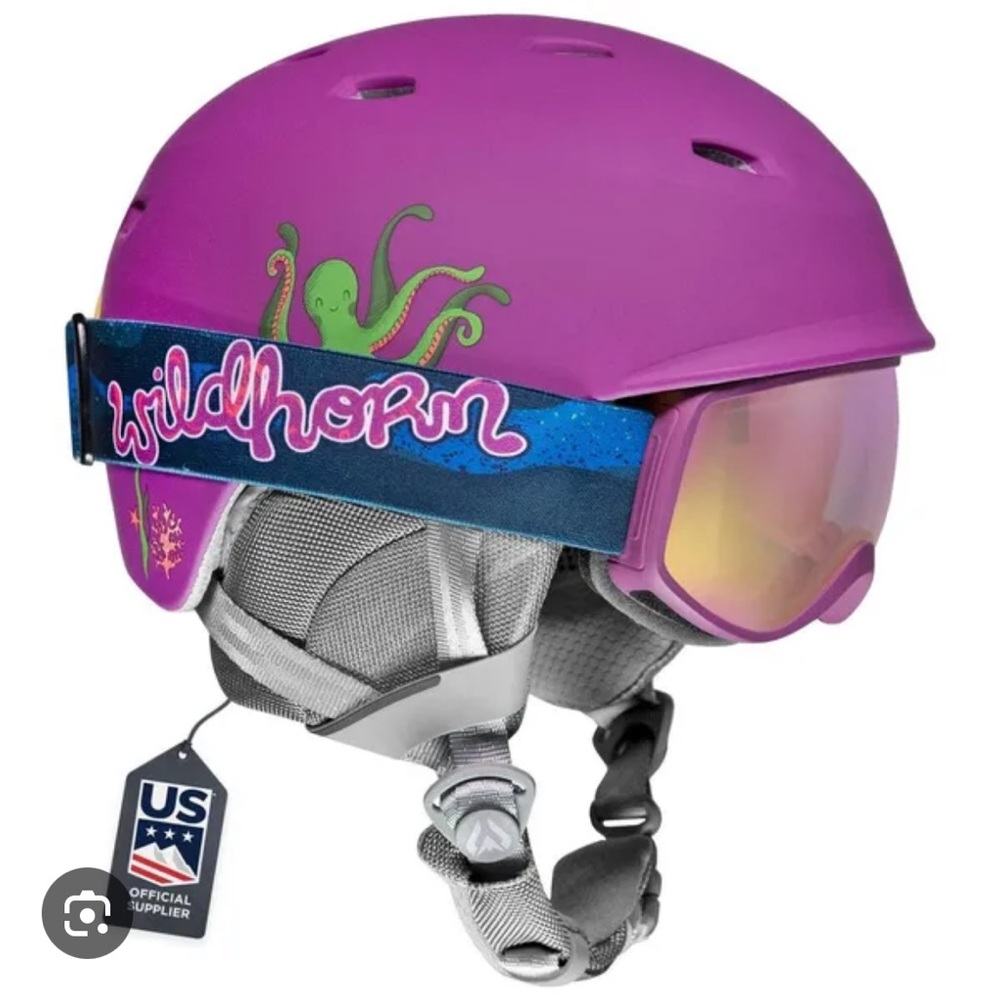 Wildhorn Spire Combo Pack Ski Helmet With Goggles Octopus Plum